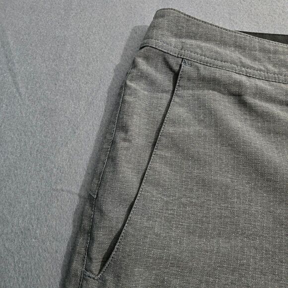 Volcom Men 38 Surf & Turf Gray 2 Way Stretch Flat Front Shorts - Picture 3 of 13